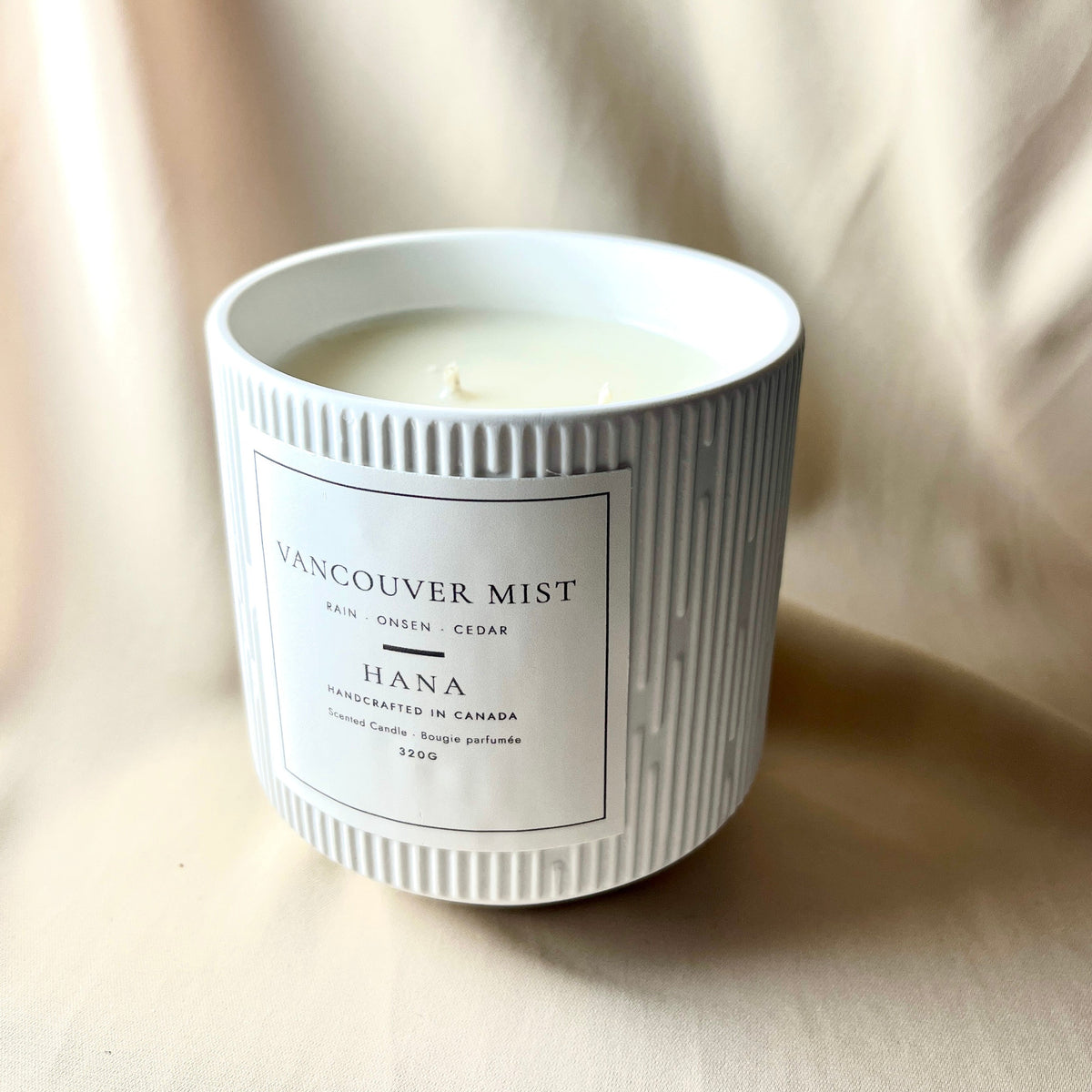 Vancouver Mist Ceramic Soy Candle | Cedar & Onsen, 320g