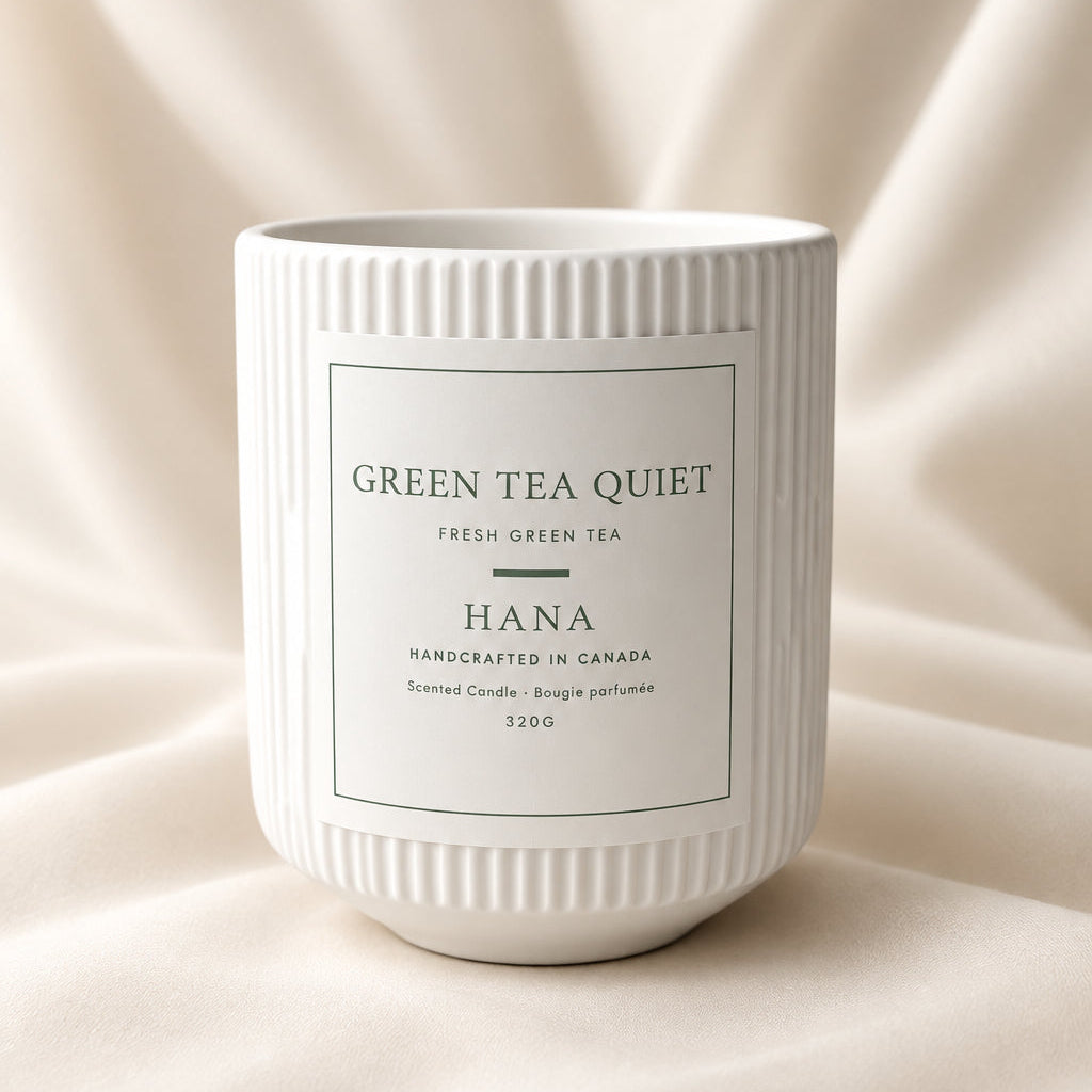 Green Tea Quiet Ceramic Soy Candle | Fresh Green Tea, 320g