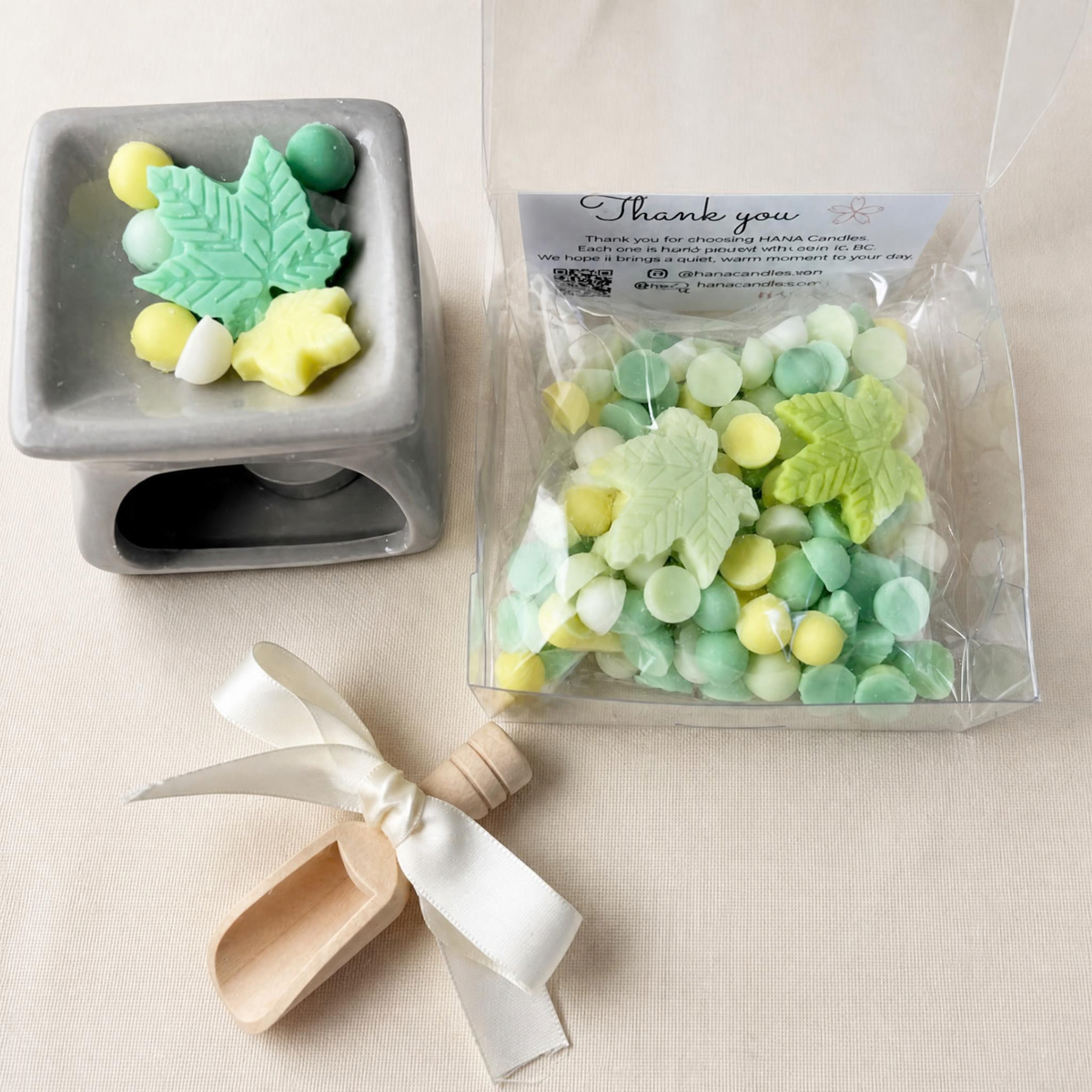 Green Tea Quiet Soy Wax Melts Box | Soft Green Tea, 100% Soy