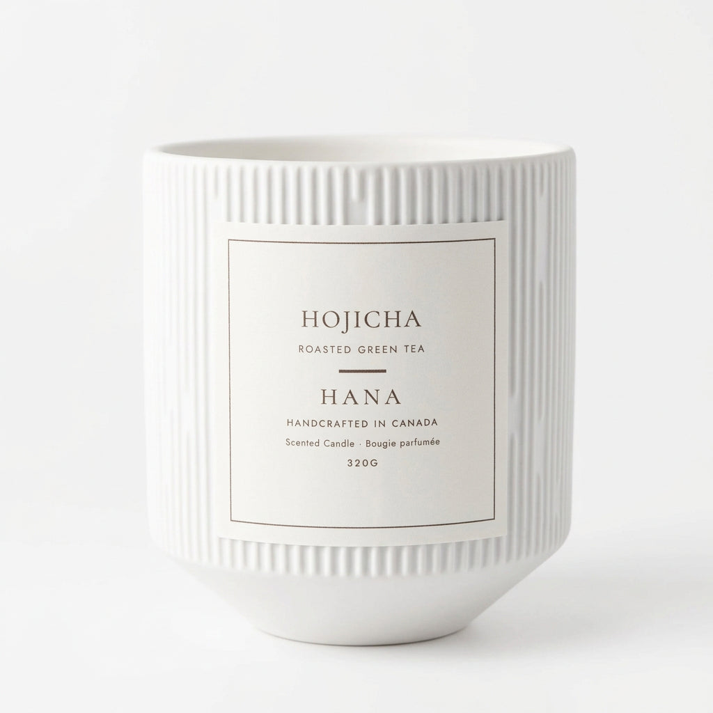Hojicha Ceramic Soy Candle | Roasted Green Tea, 320g