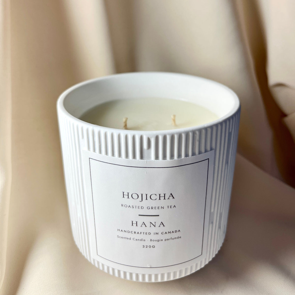 Hojicha Ceramic Soy Candle | Roasted Green Tea, 320g