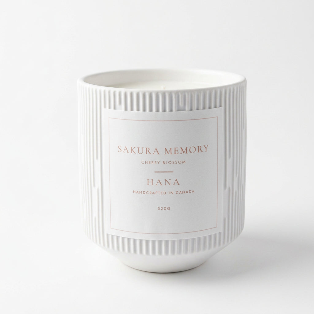 Sakura Memory Ceramic Soy Candle | Cherry Blossom, 320g