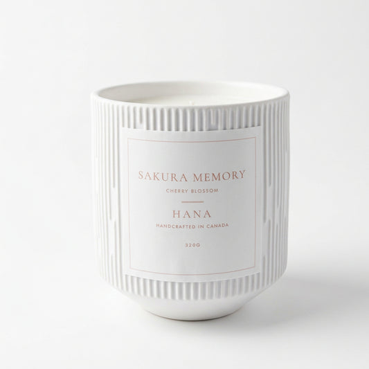 Sakura Memory Ceramic Soy Candle | Cherry Blossom, 320g
