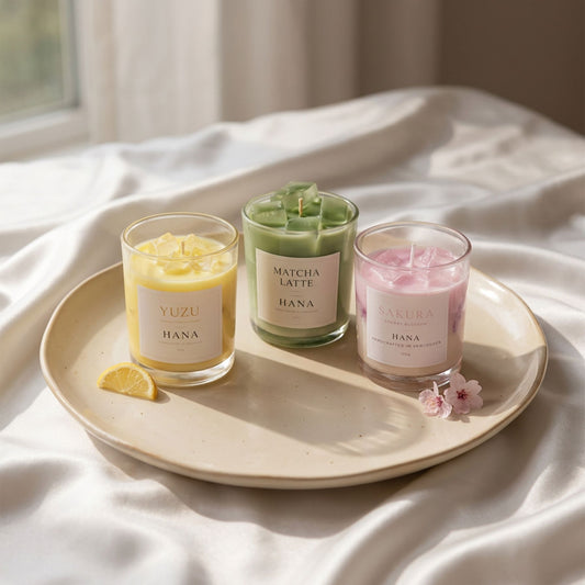 HANA Candles — Set of 3 (Sakura, Yuzu & Matcha Latte)