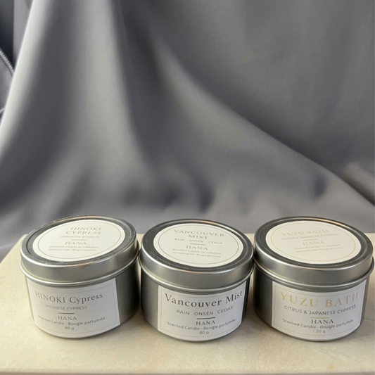 Tin Trio Gift Set | 3 Japanese Soy Candles (4 oz Tins)