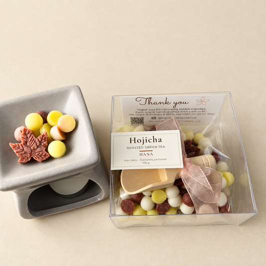 Hojicha Soy Wax Melts Box | Roasted Green Tea, 100% Soy