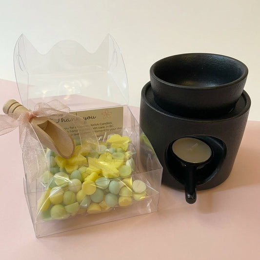 Wax Warmer Starter Set | Ceramic Warmer & Japanese Soy Wax Melts Box