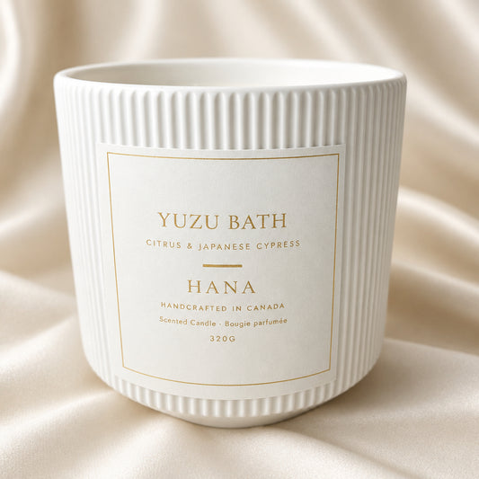 Yuzu Bath Ceramic Soy Candle | Yuzu Citrus & Hinoki, 320g